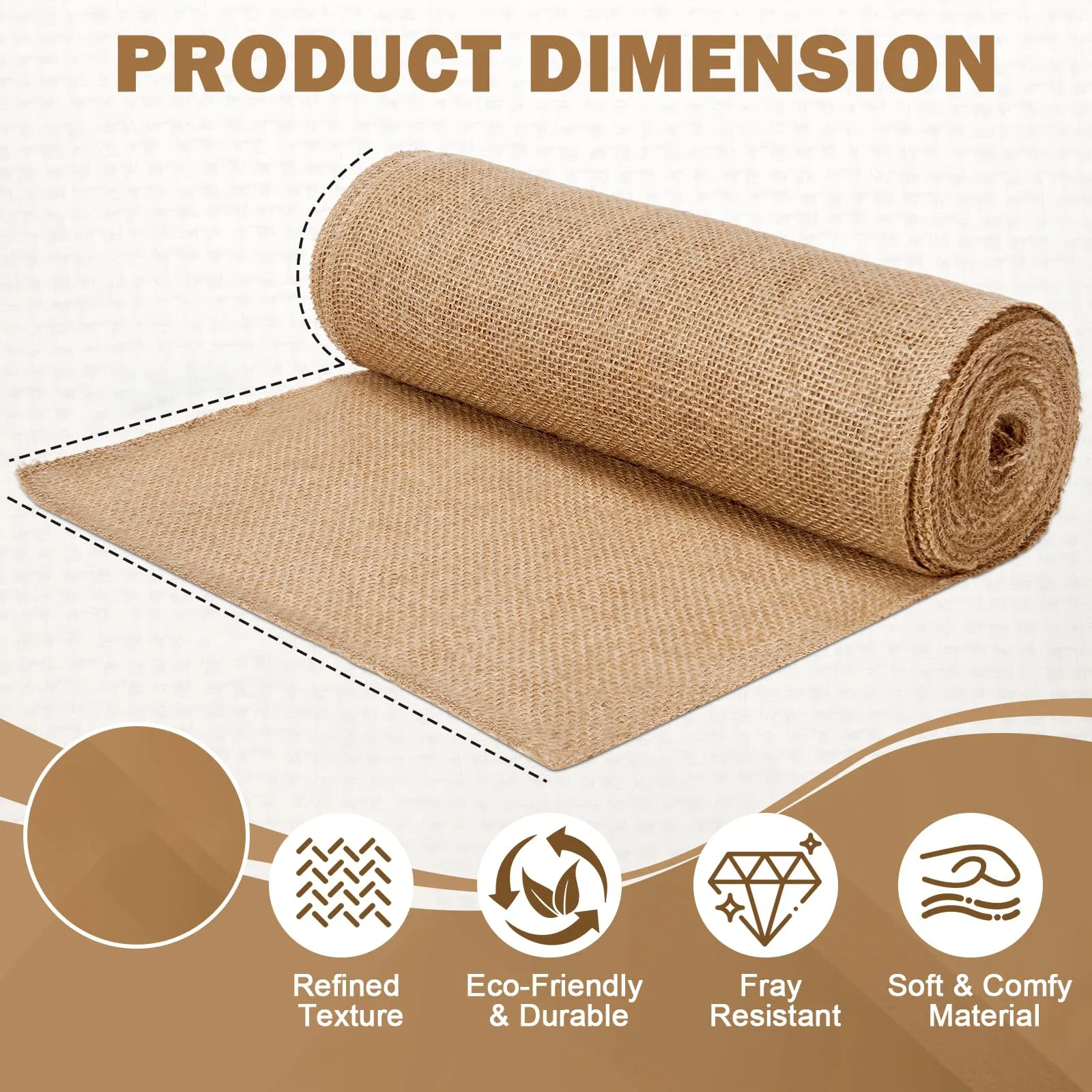 Natural Beige Burlap Roll 30cm - Christmas Table Runner のレビューと価格