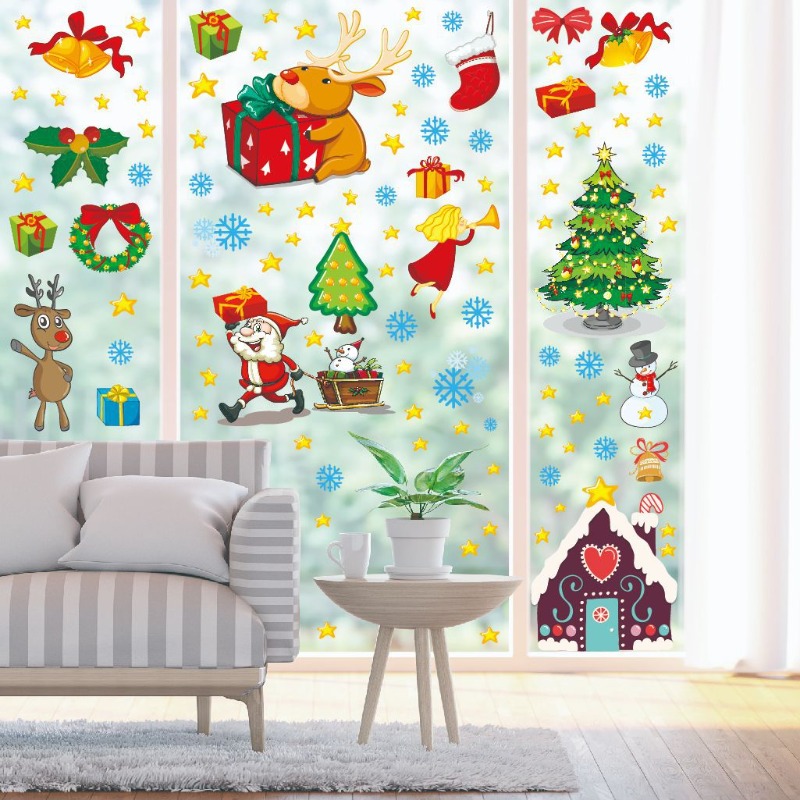 4pcs PVC Christmas Snowflake W - Snowflake Window Decal のレビューと価格