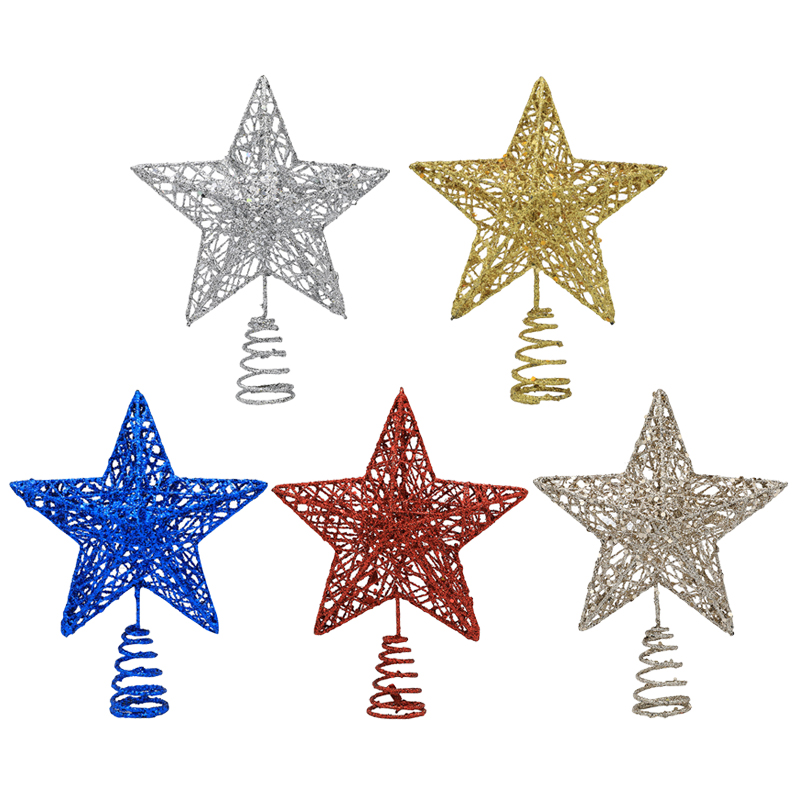 1pc Gold/Silver/Red/Blue Glitt - Star Tree Topper のレビューと価格