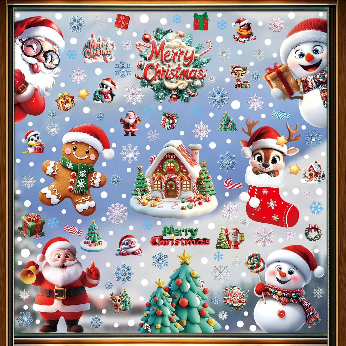 2025 Christmas Static Window C - Snowflake Window Decal のレビューと価格