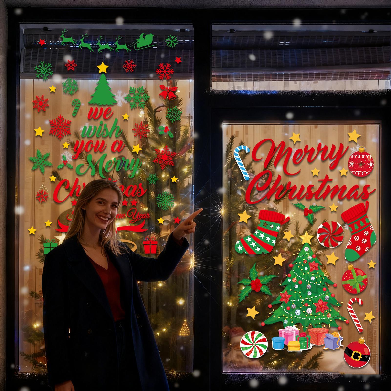 3 Pieces Christmas wall sticke - Snowflake Window Decal のレビューと価格