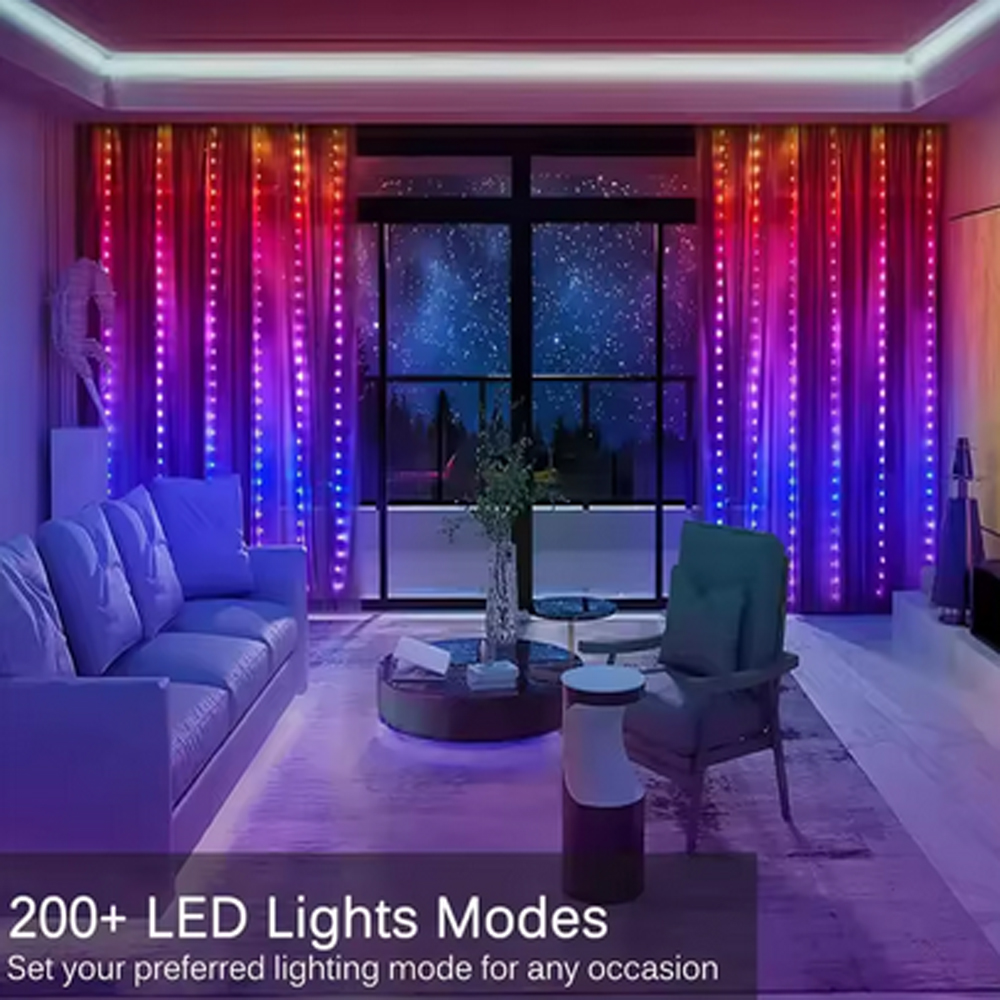 3M RGB Smart LED Curtain Light - Christmas Lights Outdoor のレビューと価格