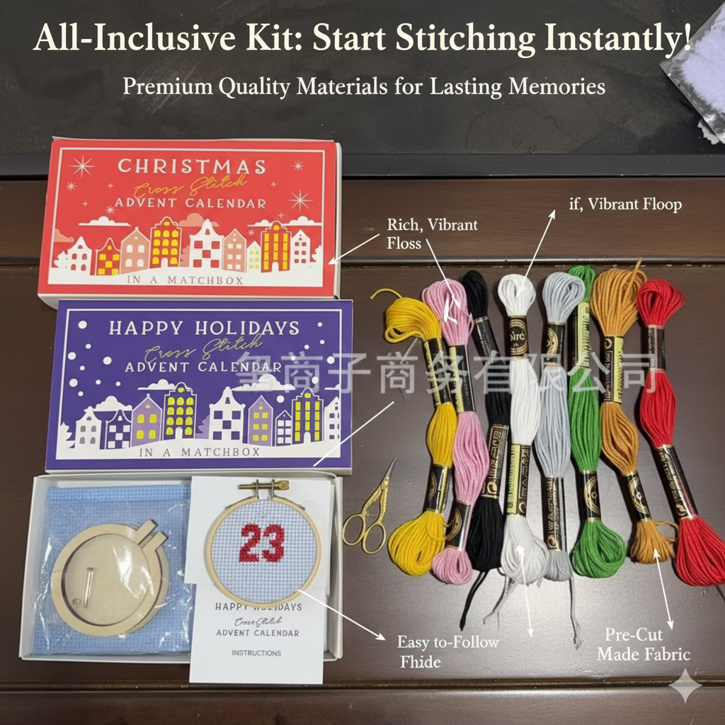 24 Days Countdown Cross Stitch - Advent Calendar Gift のレビューと価格