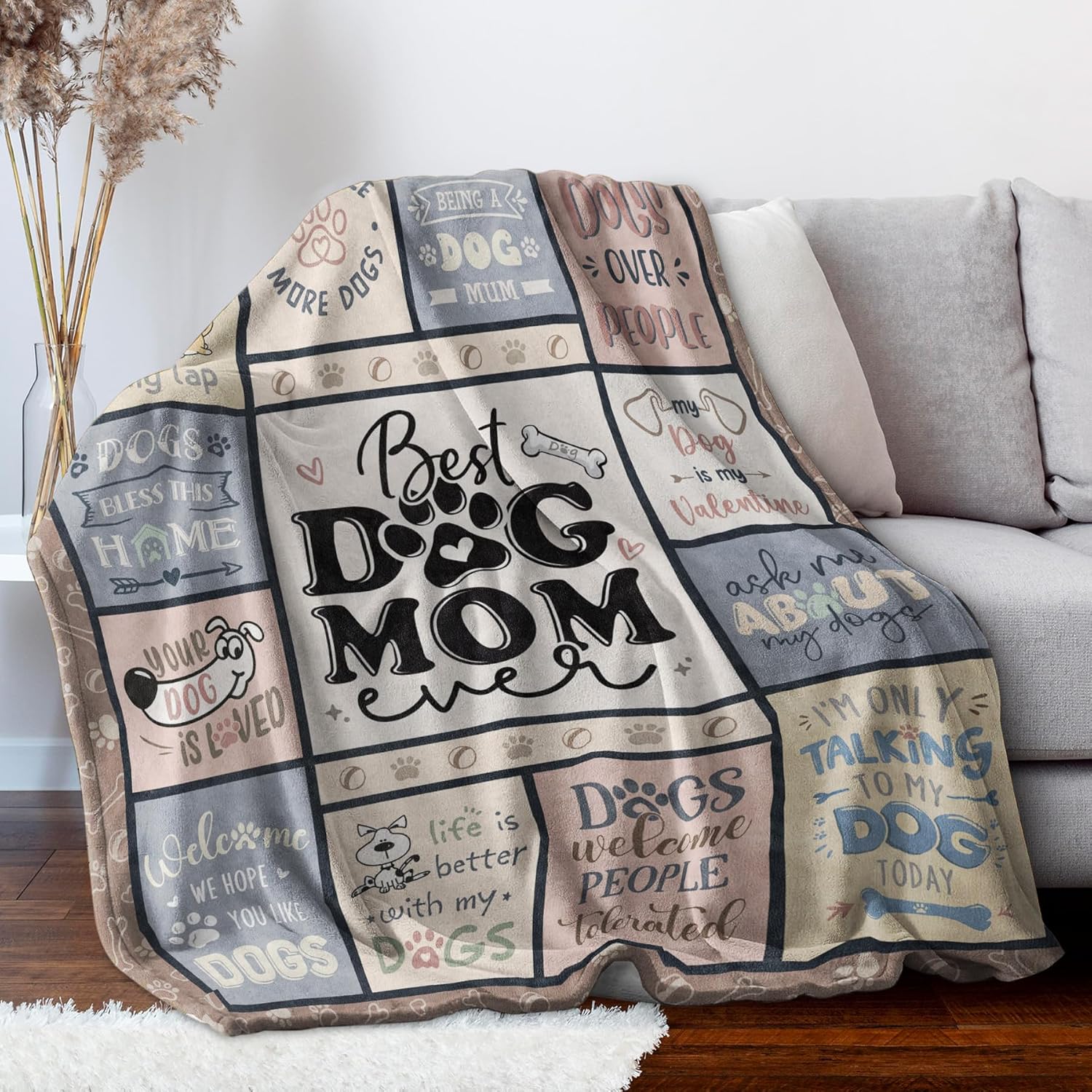 Best Dog Mom Blanket – Cozy Th - Christmas Throw Blanket のレビューと価格