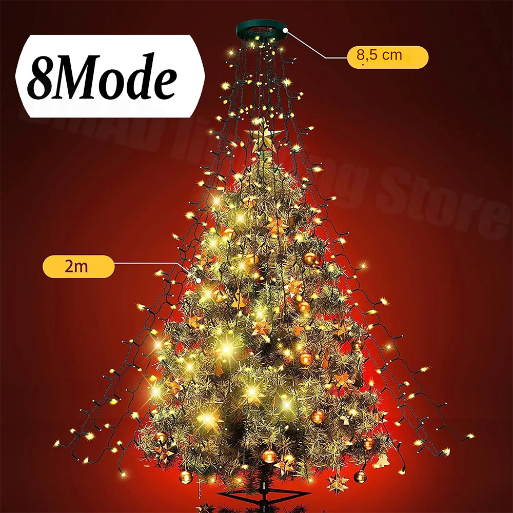 Christmas Tree Waterfall Light - Led Fairy String Lights のレビューと価格