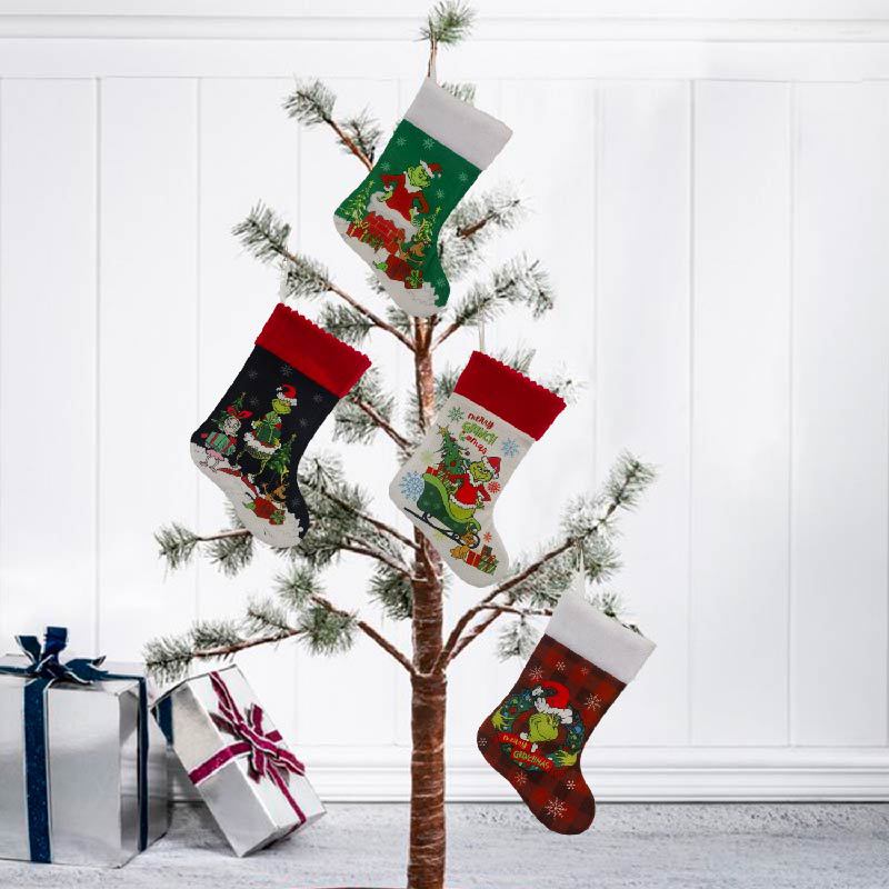 Christmas Stocking Grinch Sock - Christmas Stocking Hanging のレビューと価格