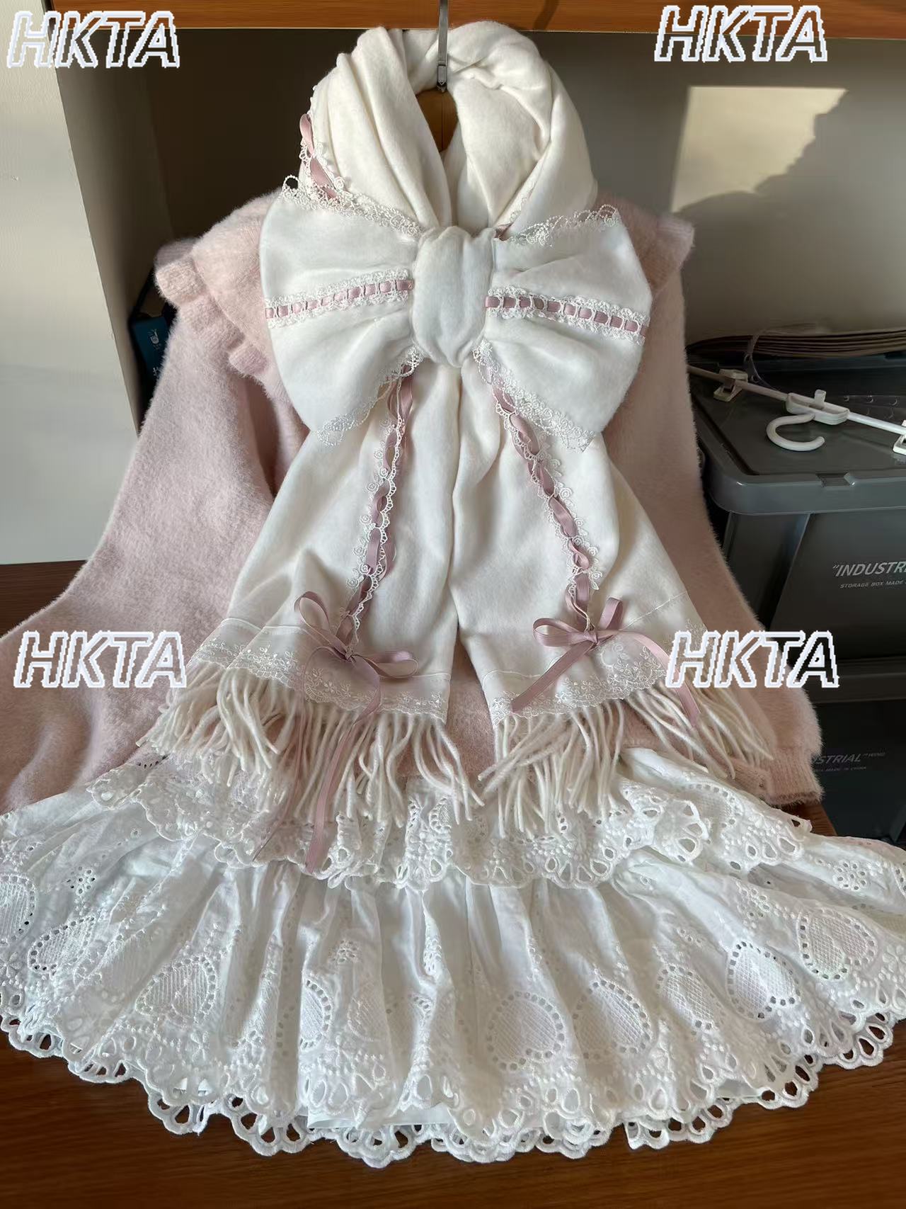 Cute Retro Ribbon Scarves Wome - Ribbon Bow Gift のレビューと価格