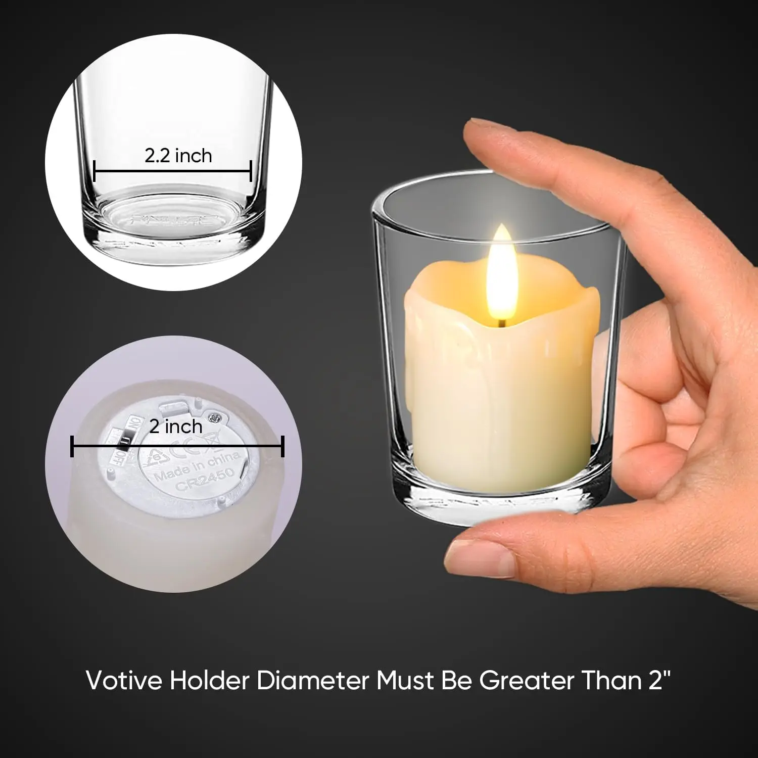 Flameless Votive Candles with  - Holiday Candle Set のレビューと価格