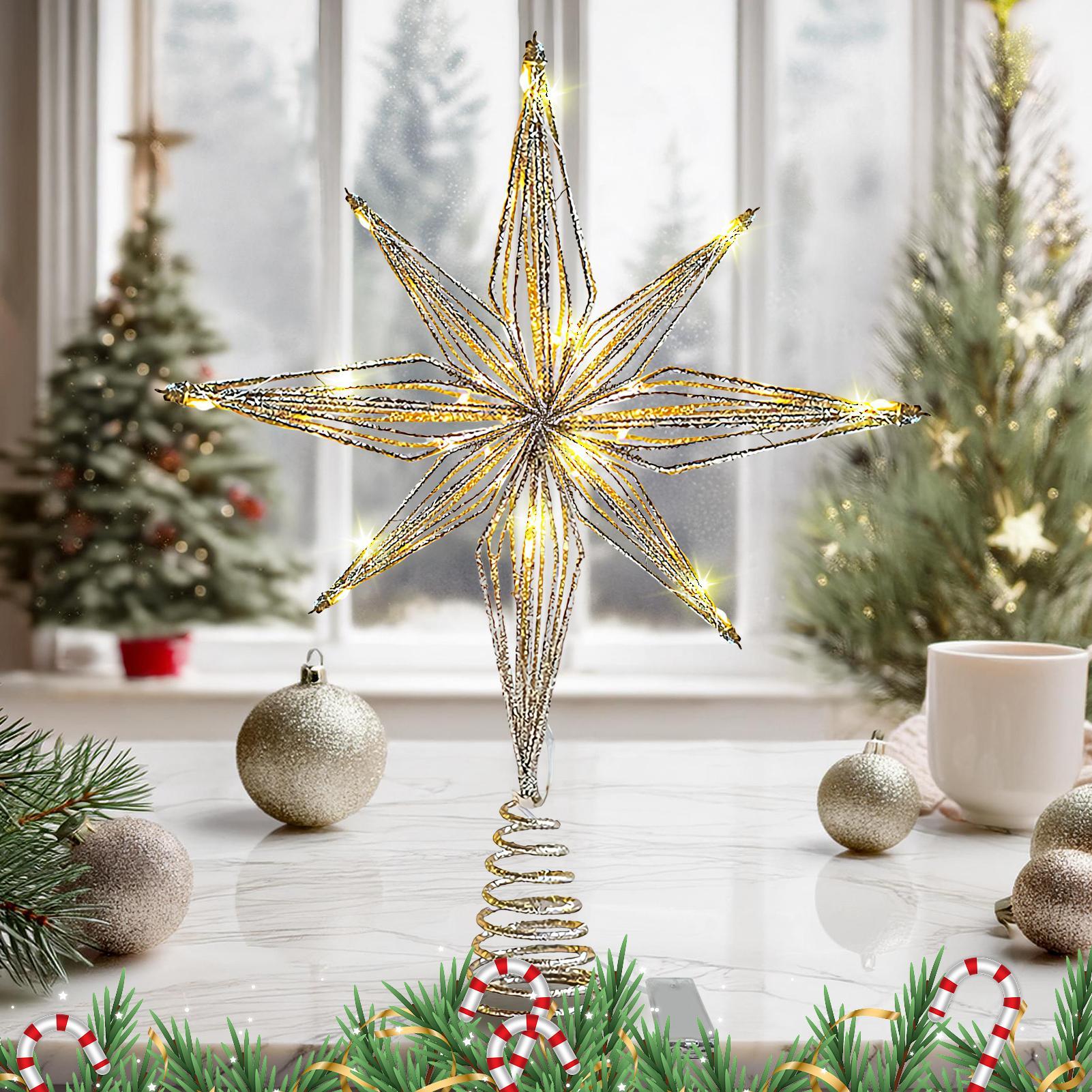 Christmas Tree Topper 3D Star  - Star Tree Topper のレビューと価格