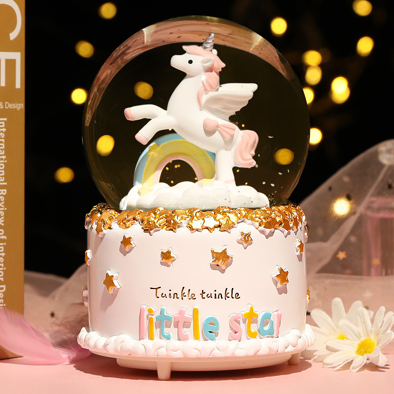 New Crystal Ball Music Box Gir - Snow Globe Musical のレビューと価格